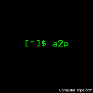 a2p command in Linux.