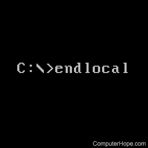 endlocal command