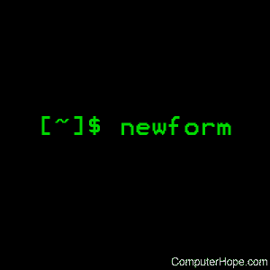 newform command