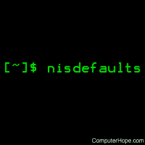 nisdefaults command