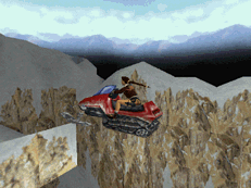 Tomb Raider 2 Lara on a snow mobile