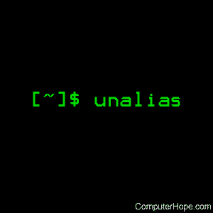 unalias command