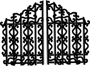 Wrought iron gate