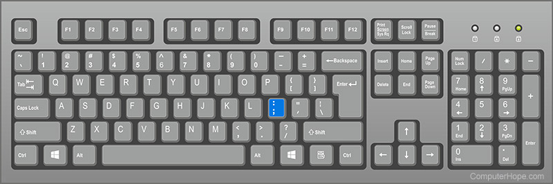 Semicolon key