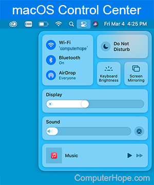 macOS Control Center