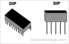 Illustration of a DIP and SIP