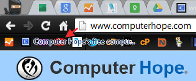 Drag favorite to bookmark bar