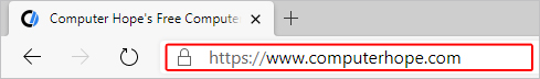 Address bar in Edge