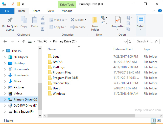 Windows 10 File Explorer