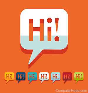 Hi! chat bubble