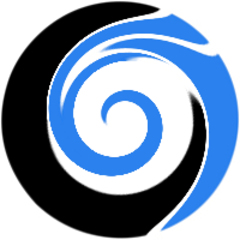 Output 3: Computer Hope logo, 240 x 240 pixels, swirled 720 degrees.