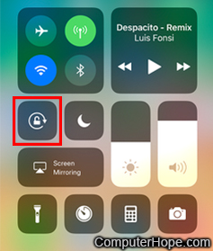 iOS Control Center