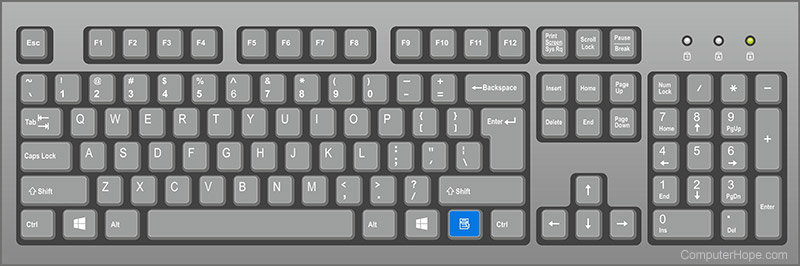 Menu keyboard key