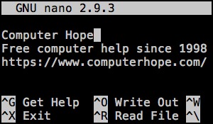 GNU nano