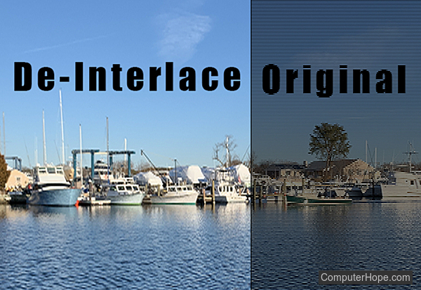 De-Interlace filter in Adobe Photoshop.