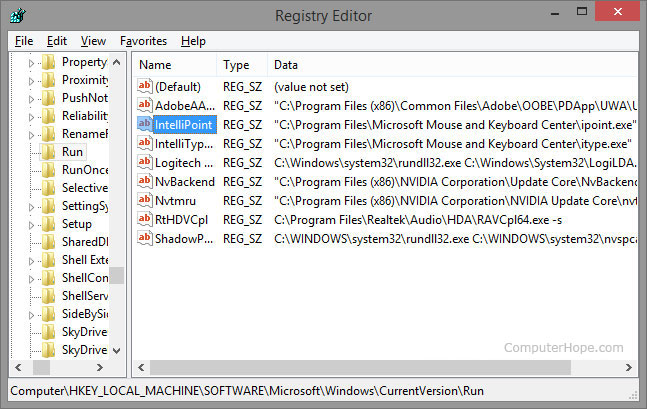 Windows Registry Editor