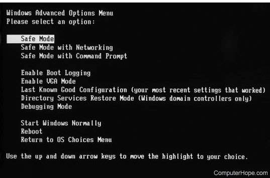 Windows safe mode