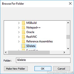 Browse to C:\Program Files\SDelete.