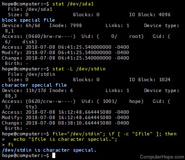 Determining file special type - Linux command line.