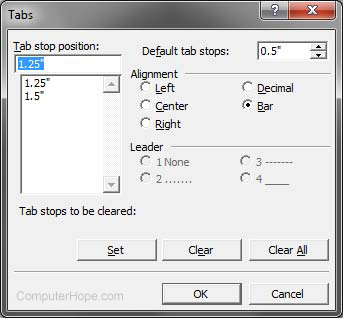 Tab window