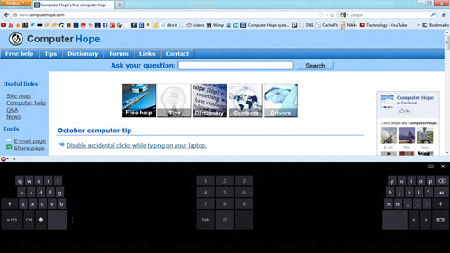 Windows 8 Thumb Keyboard
