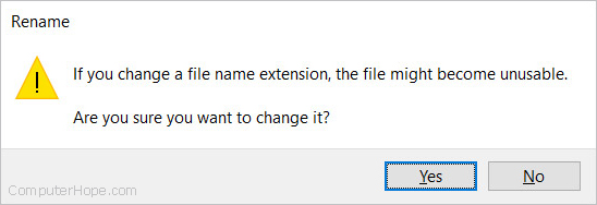 Unusable file prompt