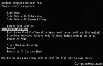 Windows VGA Mode