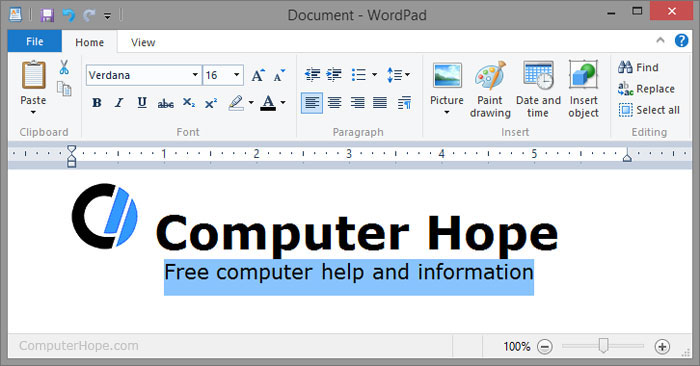 Microsoft WordPad