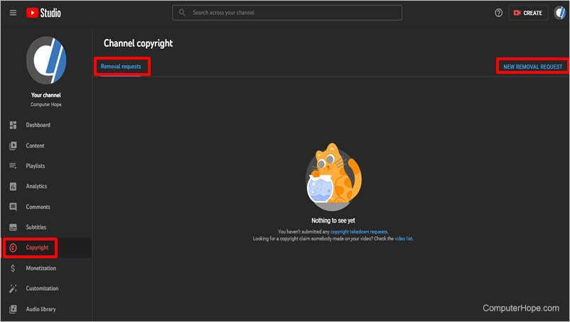 YouTube Studio Copyright
