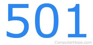 501 in blue lettering.