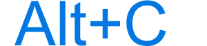 Alt+C keyboard shortcut