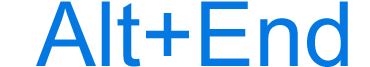 Alt+End keyboard shortcut