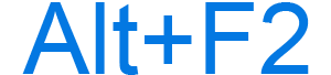 Alt+F2 keyboard shortcut