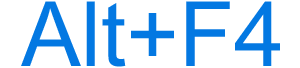 Alt+F4 keyboard shortcut
