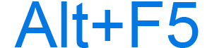 Alt+F5 keyboard shortcut