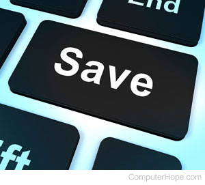 Fictional Save button on computer keyboard