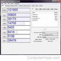 Benchmark in CrystalMark