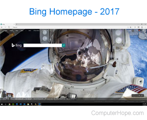 Bing homepage