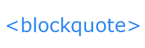 HTML blockquote tag