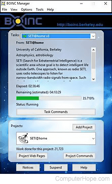 BOINC management application.