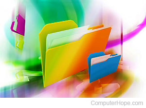 Colorful folders