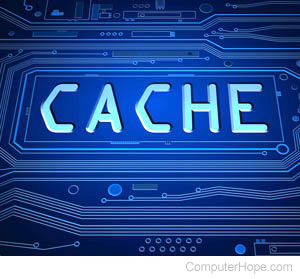 Cache printed on a circuit board.