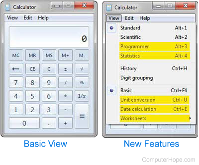 Windows 7 calculator