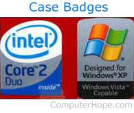 Computer case badges