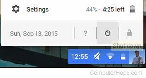 Chromebook Shut down