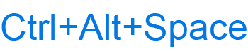 Ctrl+Alt-Space keyboard shortcut