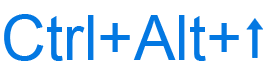 Ctrl+Alt+up keyboard shortcut
