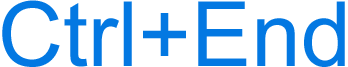 Ctrl+End keyboard shortcut