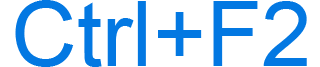 Ctrl+F2 keyboard shortcut