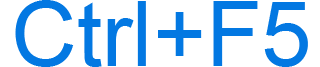 Ctrl+F5 keyboard shortcut